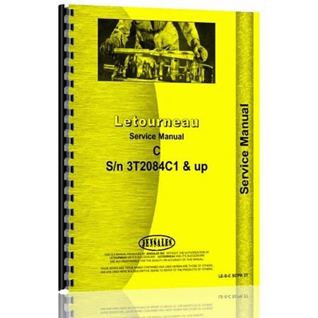New Service Manual for Le Tourneau Model C Tractor and Scraper Chassis Only -  AFTERMARKET, RAP78458